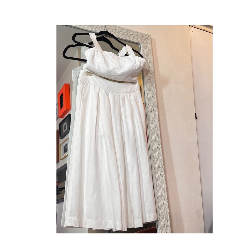 Aritzia Wilfred Linen Crop Top XS and skirt with pockets in  00 - Picture 5 of 5